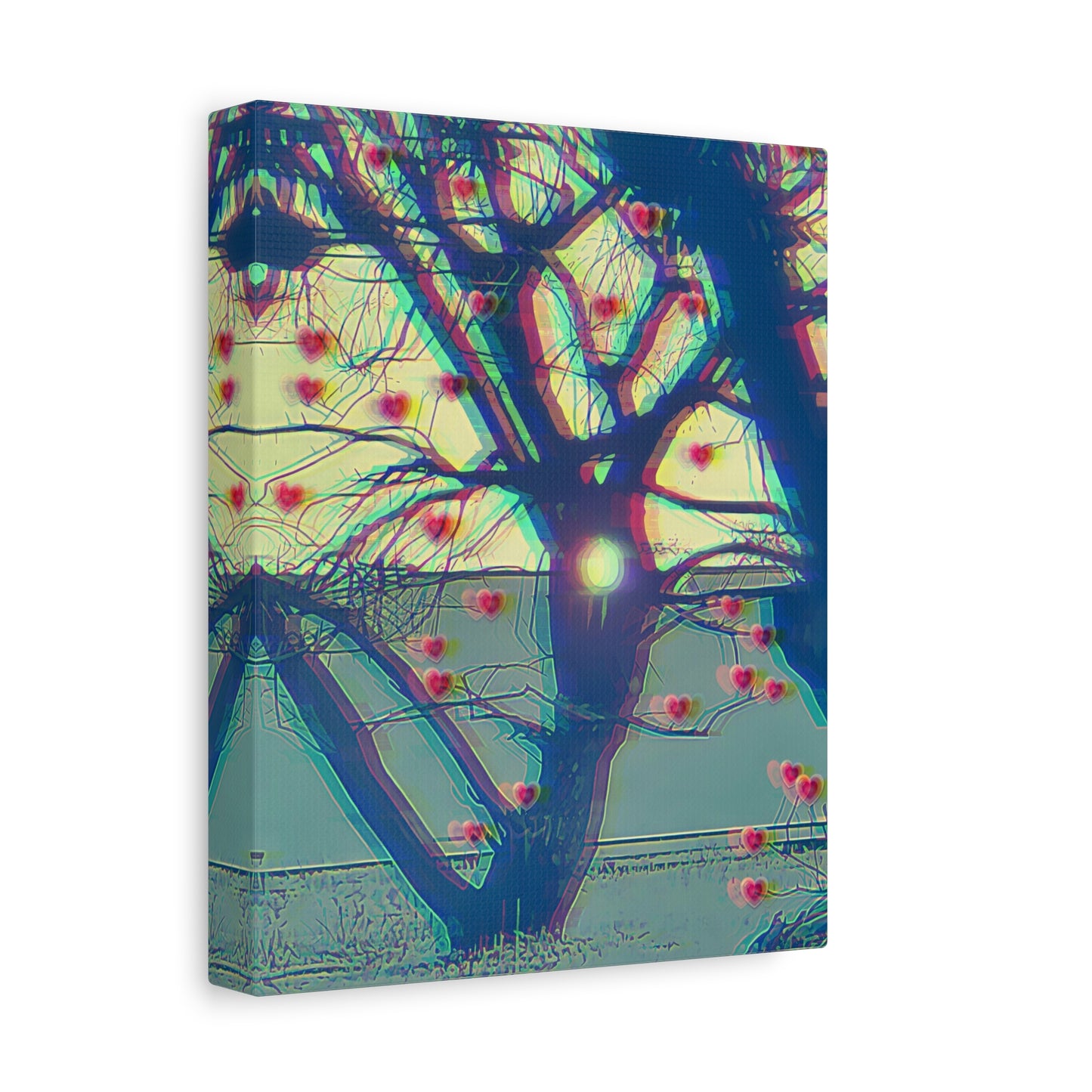 Sunset Tree, Love Canvas