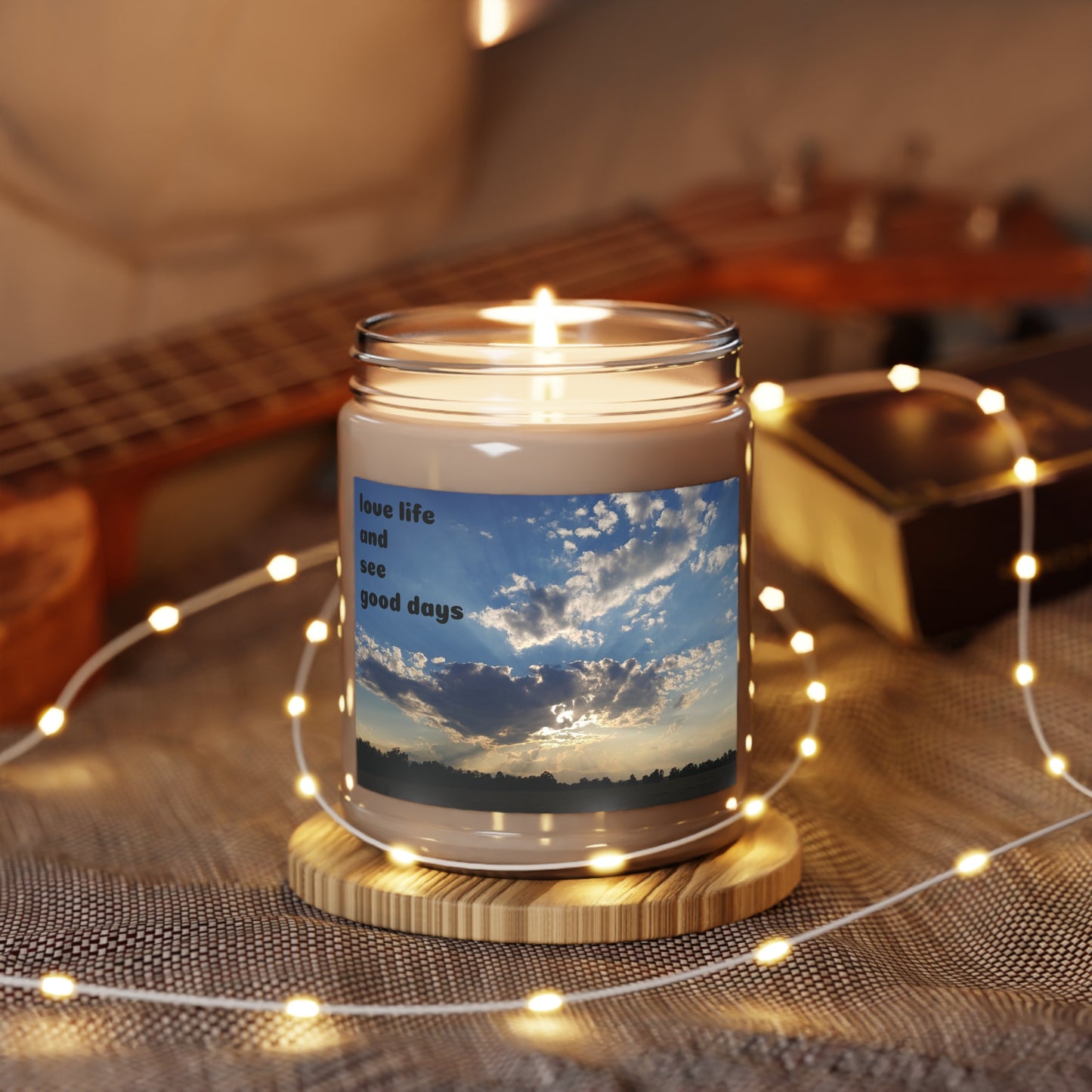 Mindfulness Wisdom Candle, Love Life See Good Days