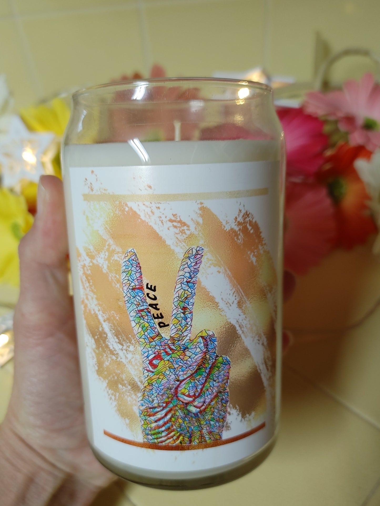 Vela perfumada, paz
