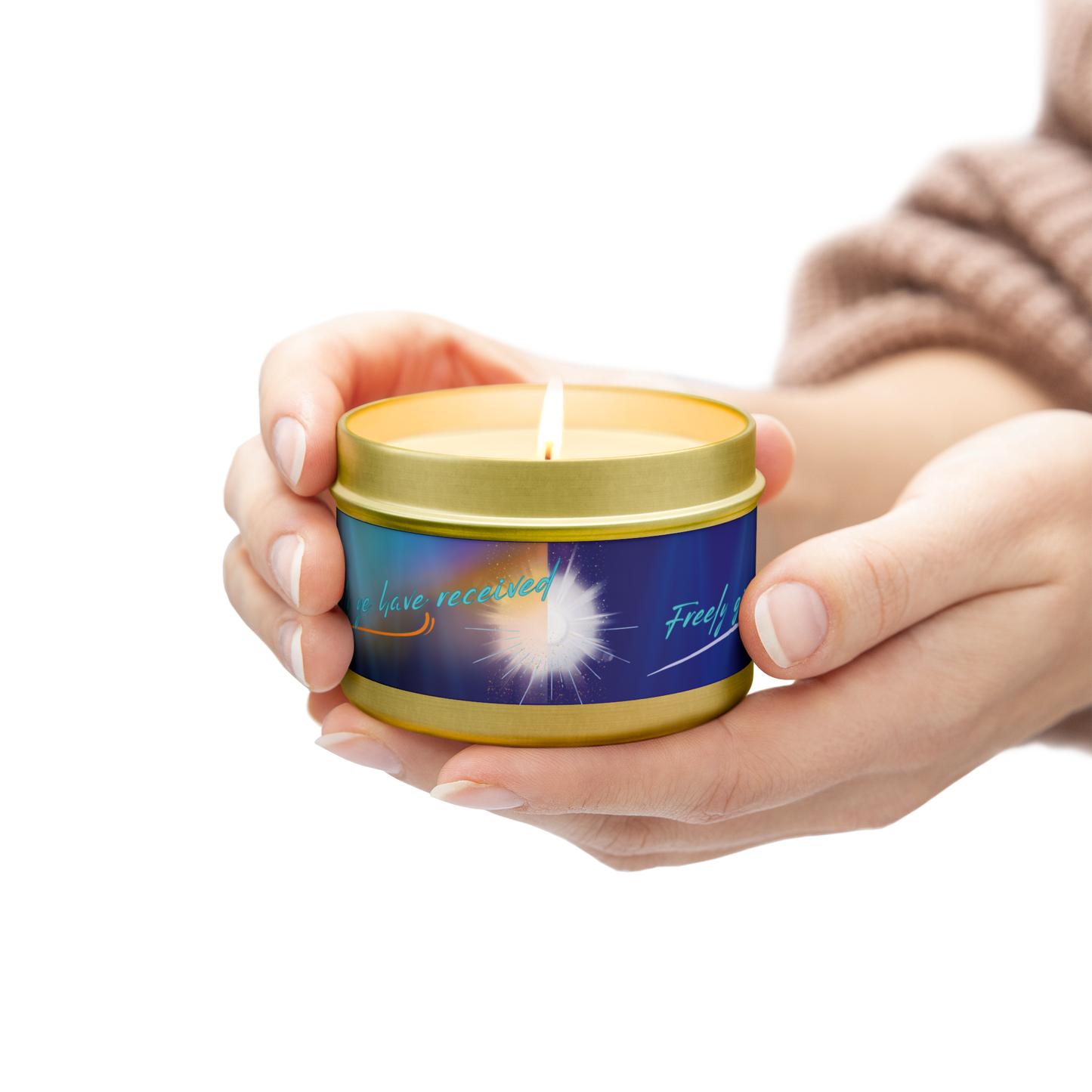 Gospel Scripture Candle, Freely Ye Have Received Freely Give