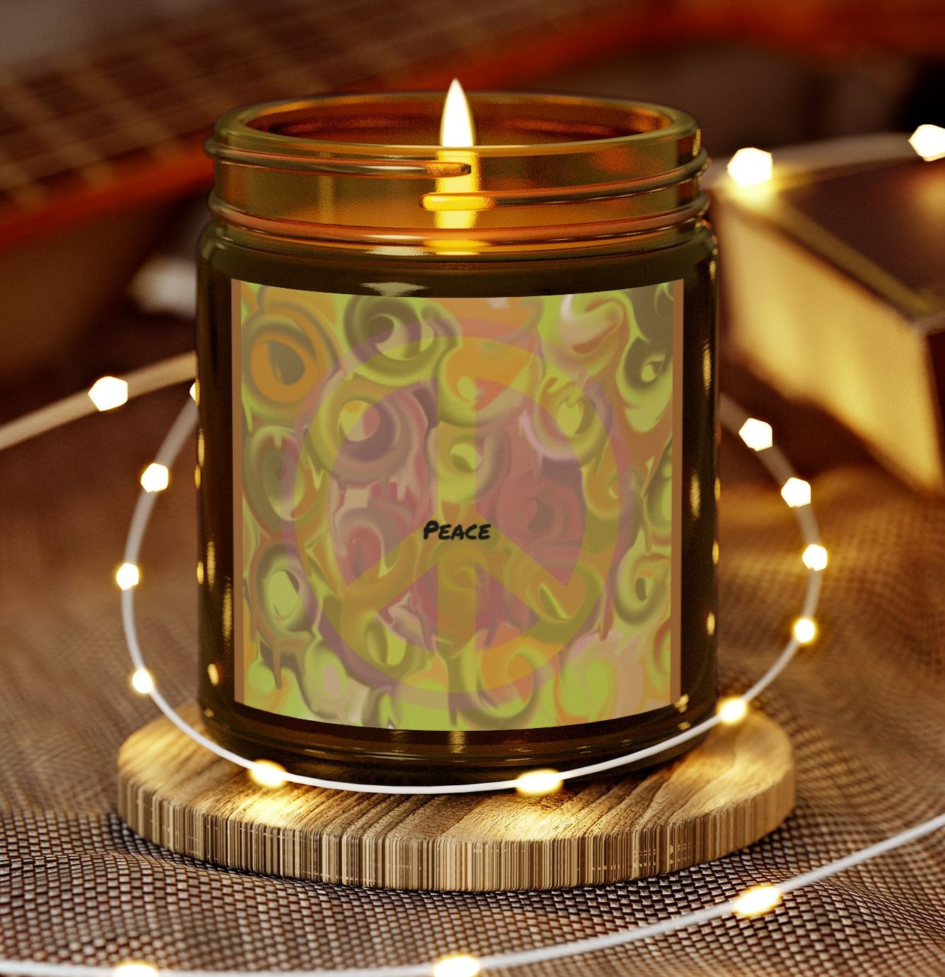 Peace Sign Symbol, Mindful Scented Candle