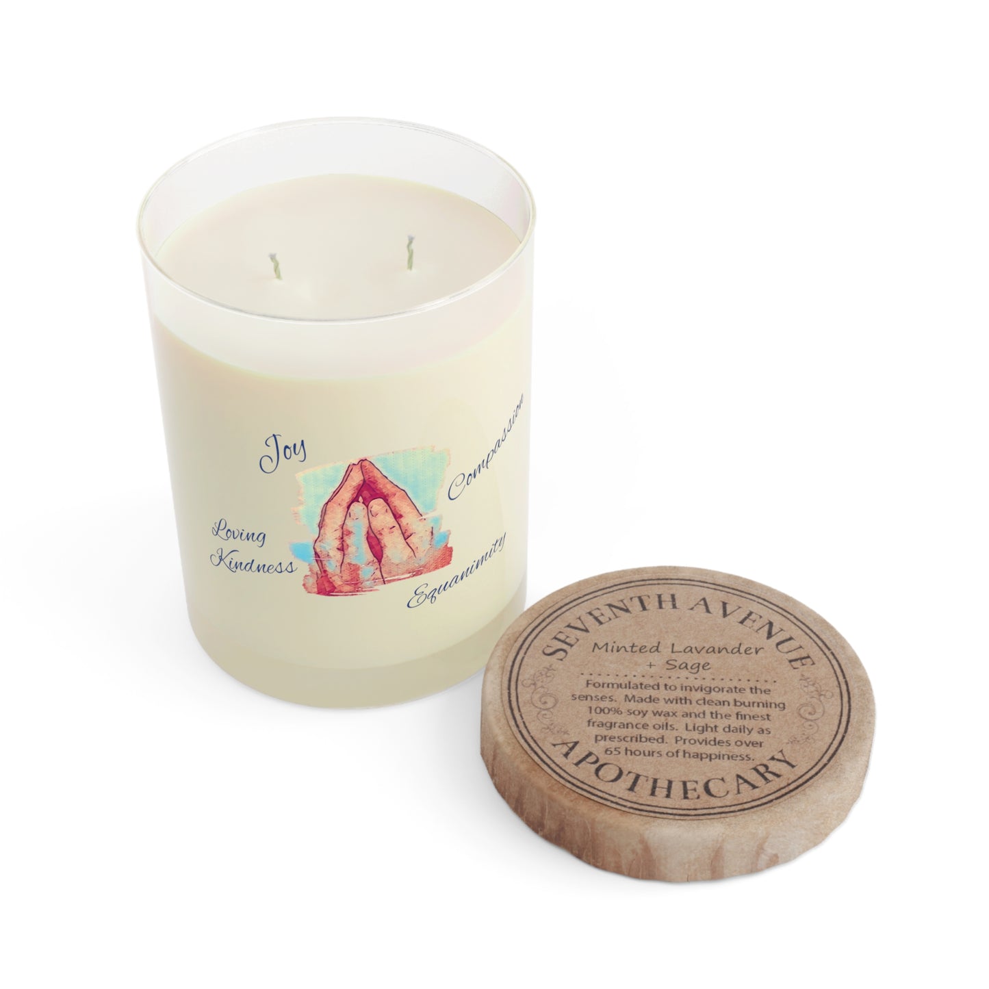 Buddhist Immeasurables Candle, Compassion Joy Loving Kindness Equanimity