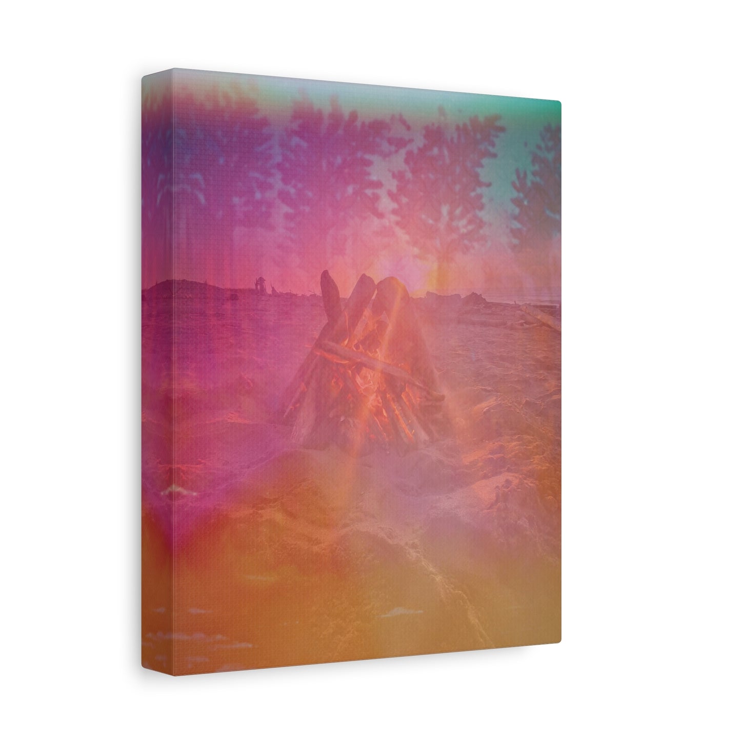 Colorful Mixed Media, Fire Canvas