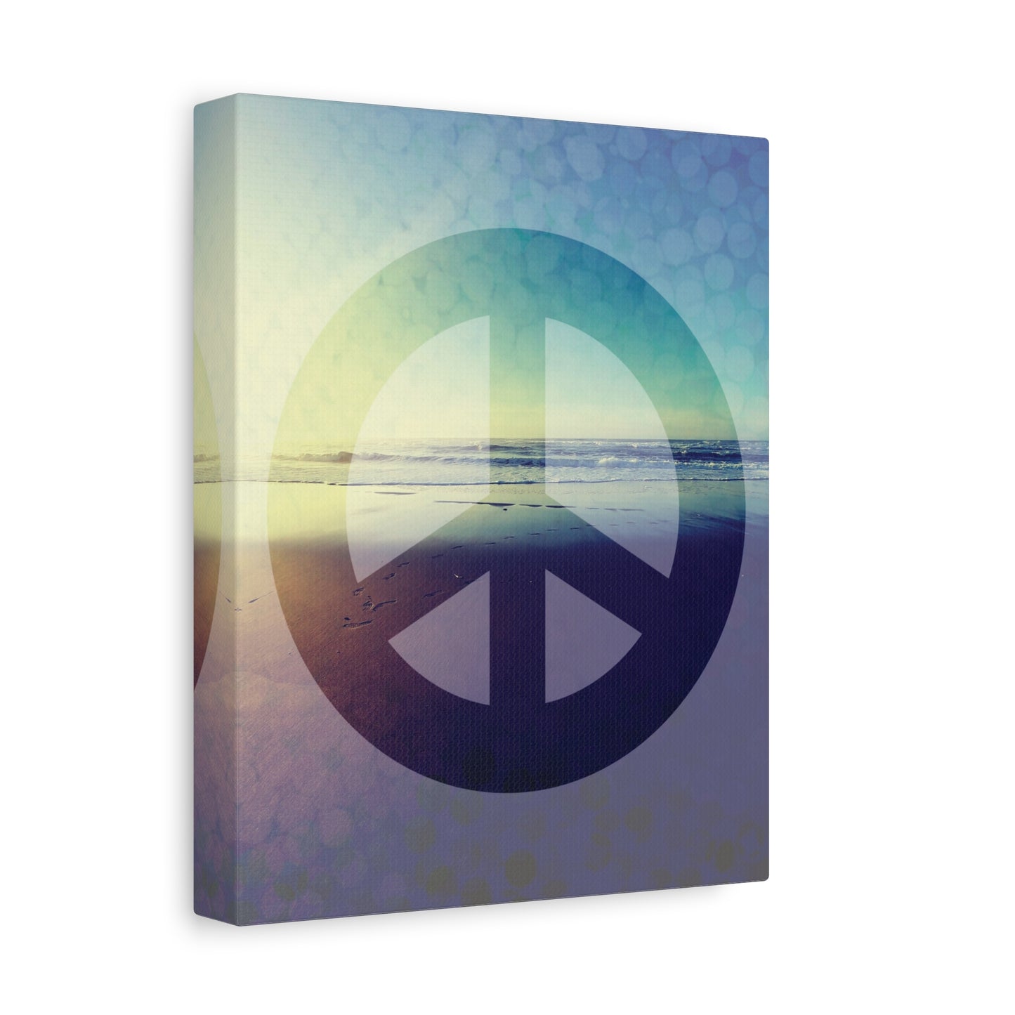 Peace Sign Artwork, Beach Canvas