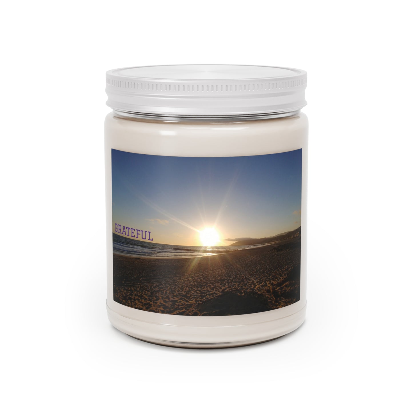 Vela de playa al atardecer, AGRADECIDA
