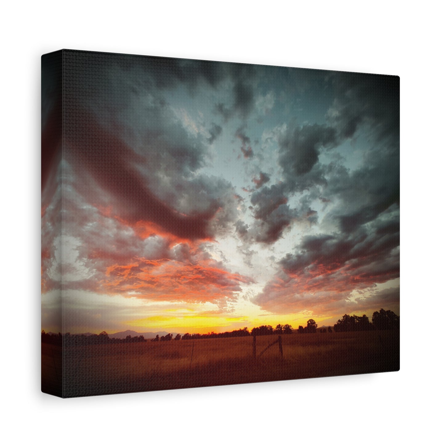 Cloudscape Drama, Sunset Landscape Art