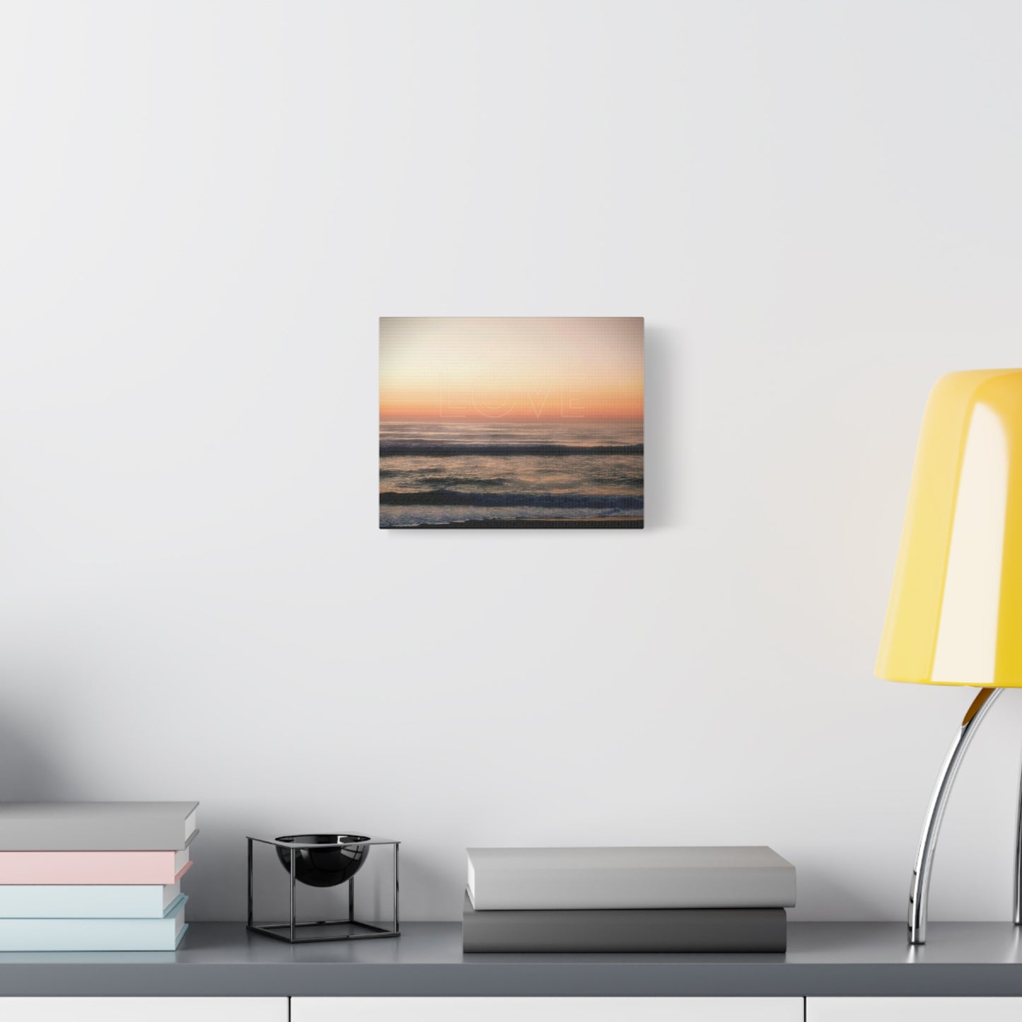 Dreamy Beach Sunset Canvas, LOVE