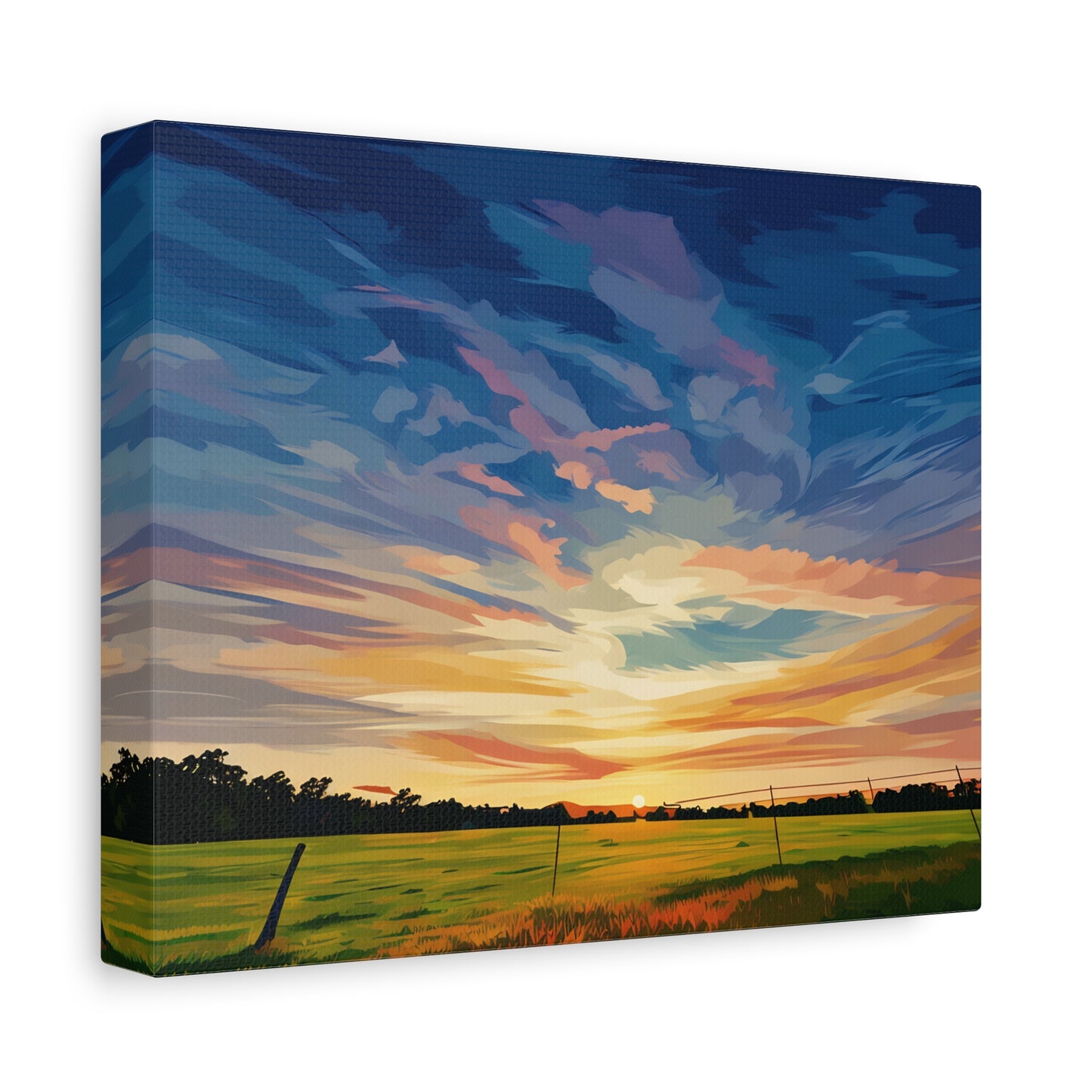 Golden Hour Sunset, Matte Canvas Print