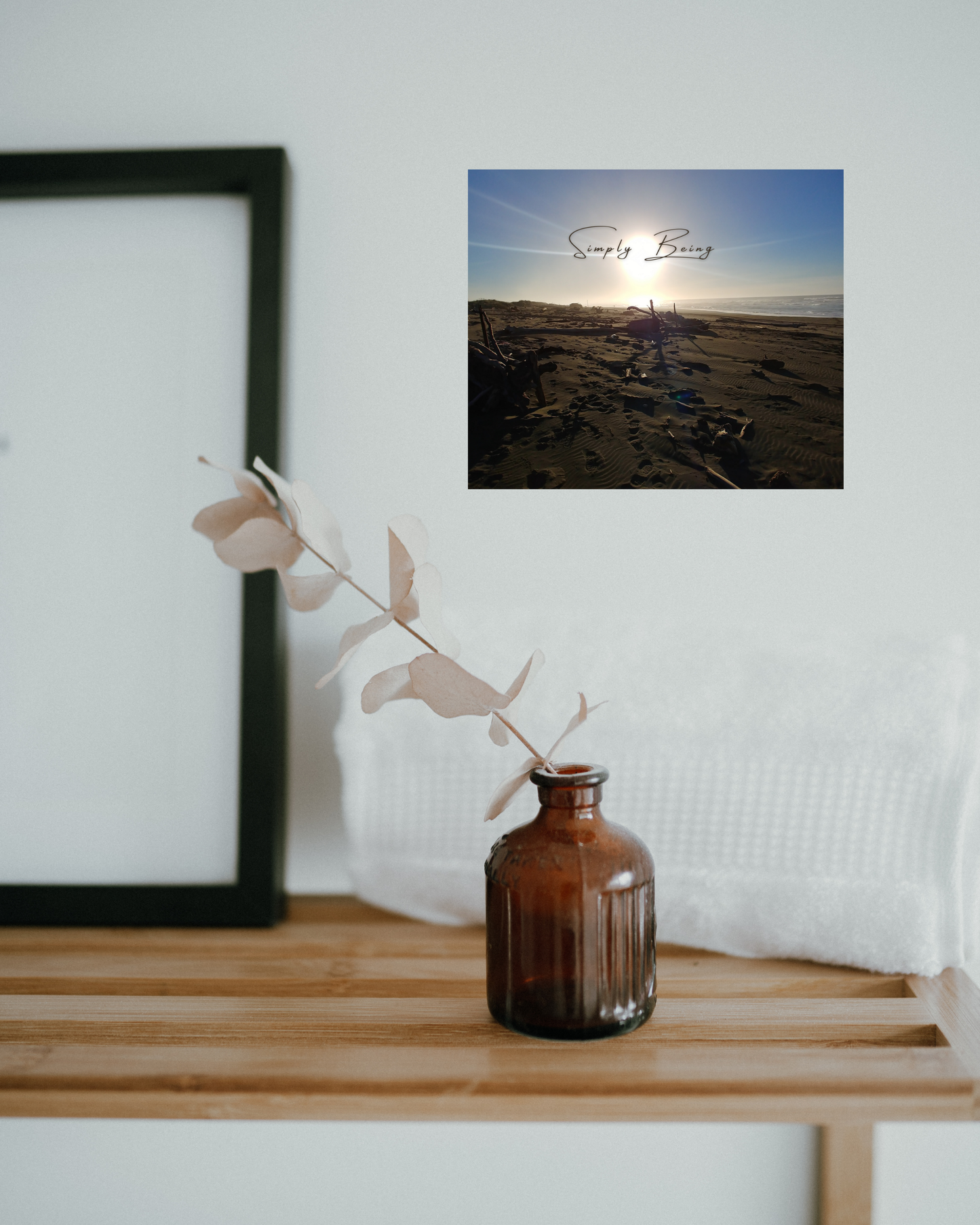 Simply Being, Driftwood Beach Print