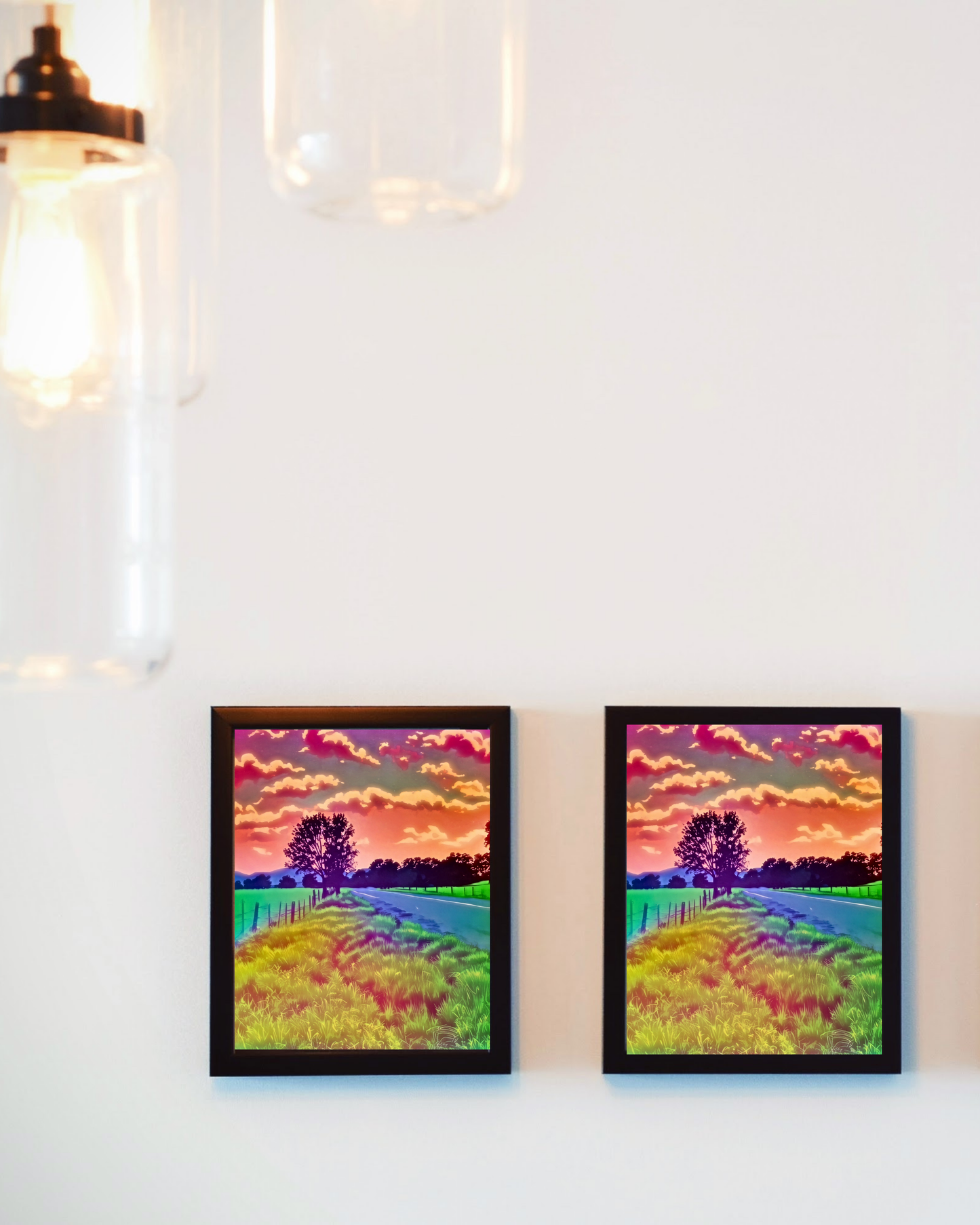 Country Road, Vibrant Landscape Art