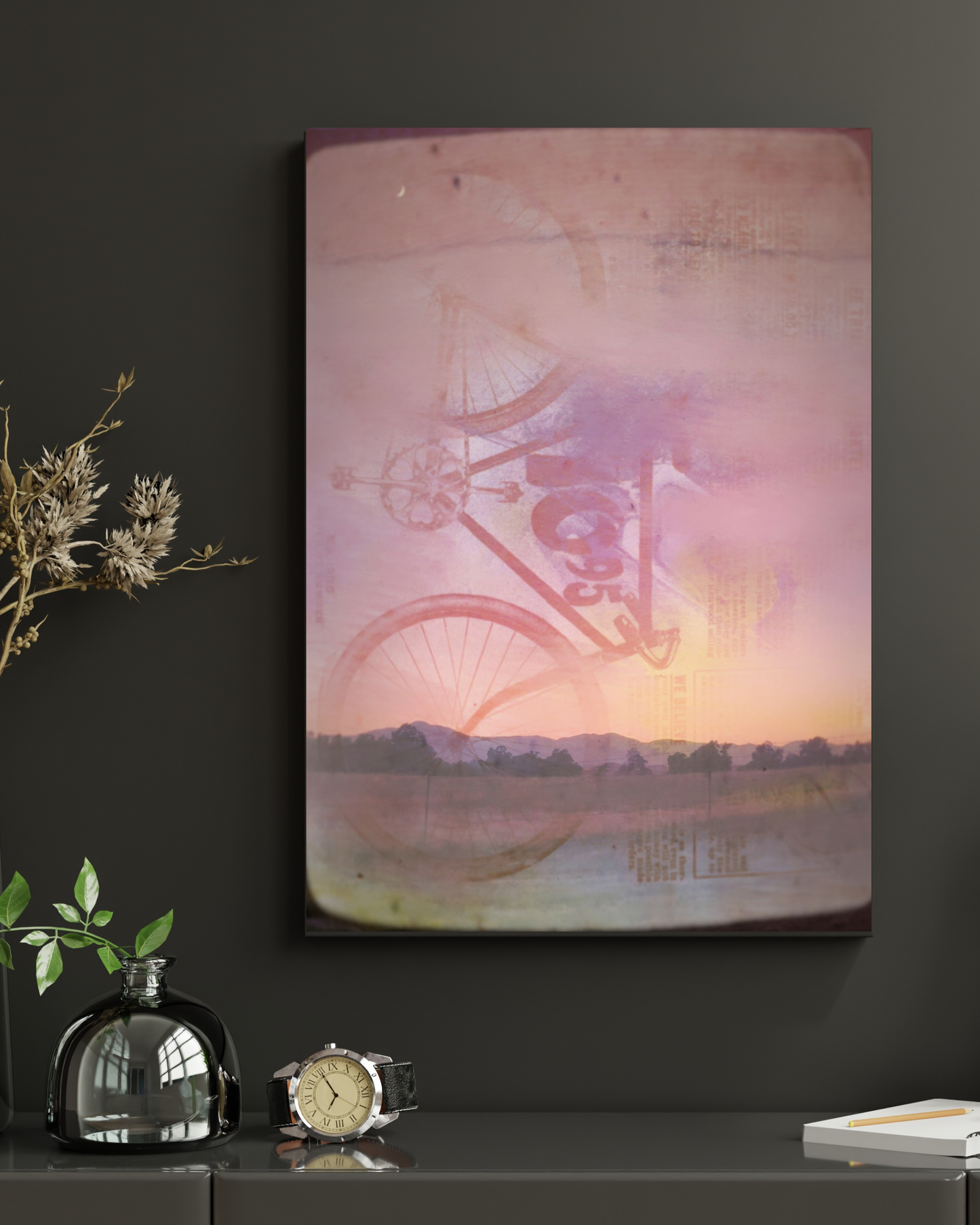 Layered Sunset View at Dusk, 8x10"
