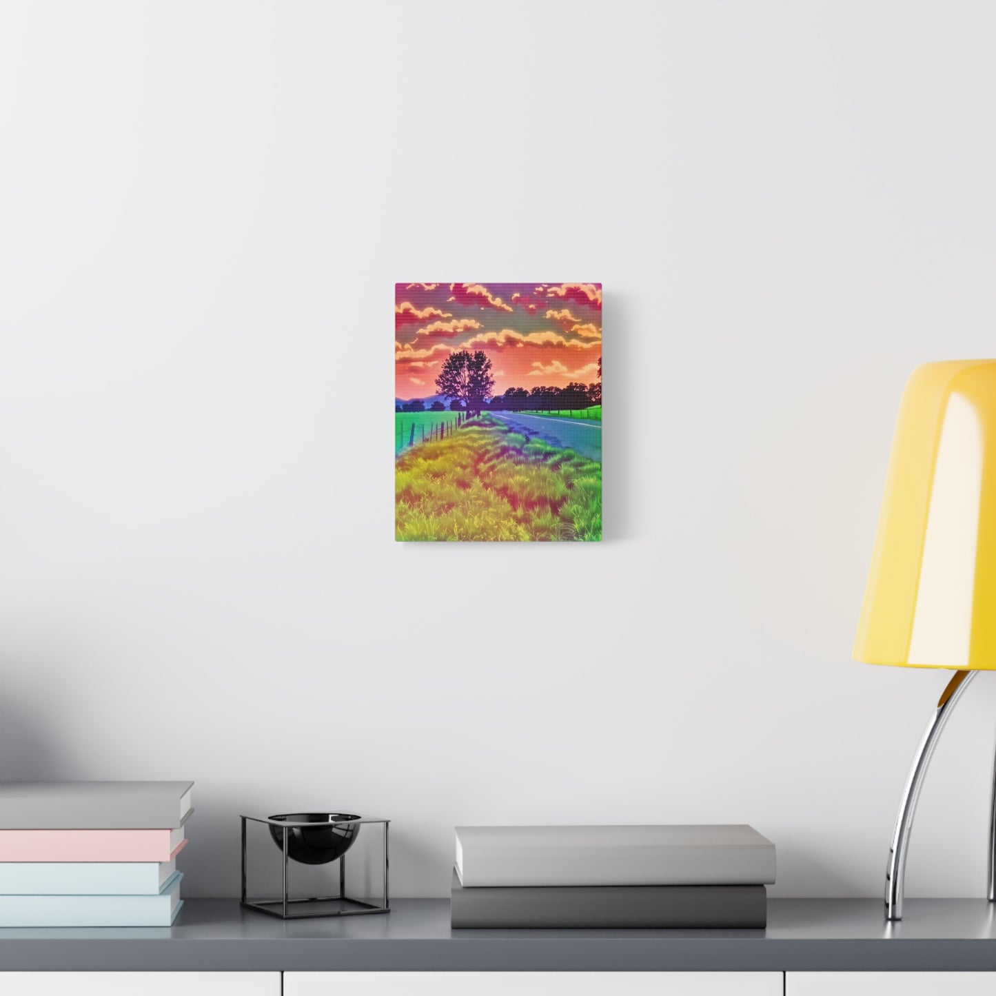 Country Road, Vibrant Landscape Art
