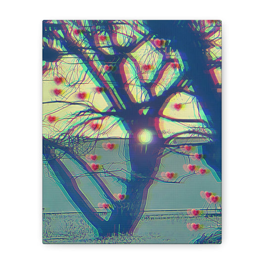 Sunset Tree, Love Canvas