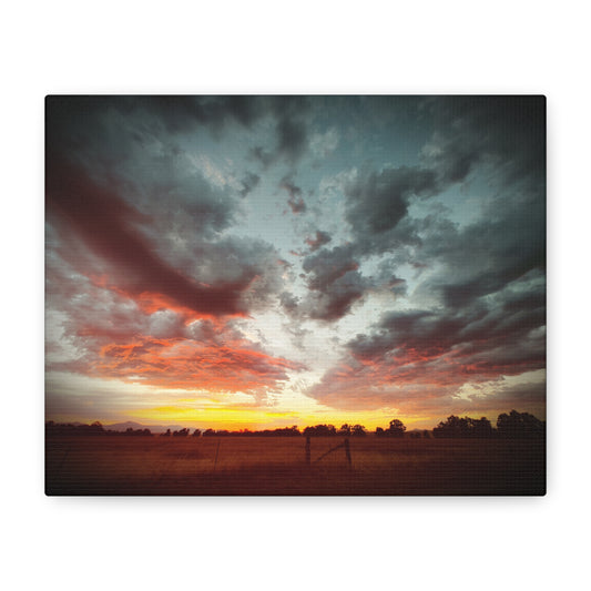 Cloudscape Drama, Sunset Landscape Art
