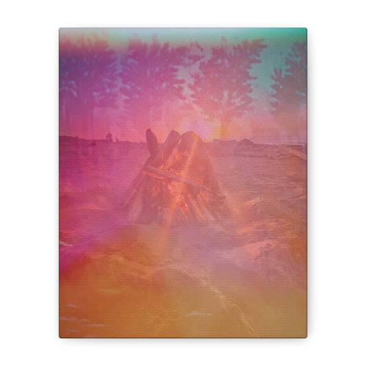Colorful Mixed Media, Fire Canvas