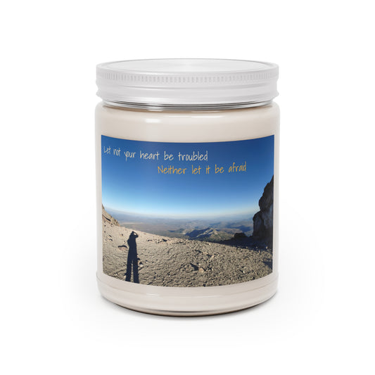 KJV Candle, Let Not Your Heart Be Troubled Neither Let It Be Afraid