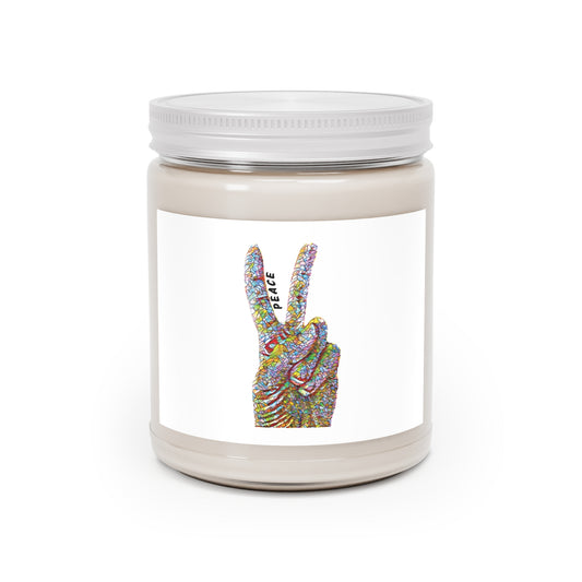 Good Vibes Peace Sign Hand Candle, PEACE
