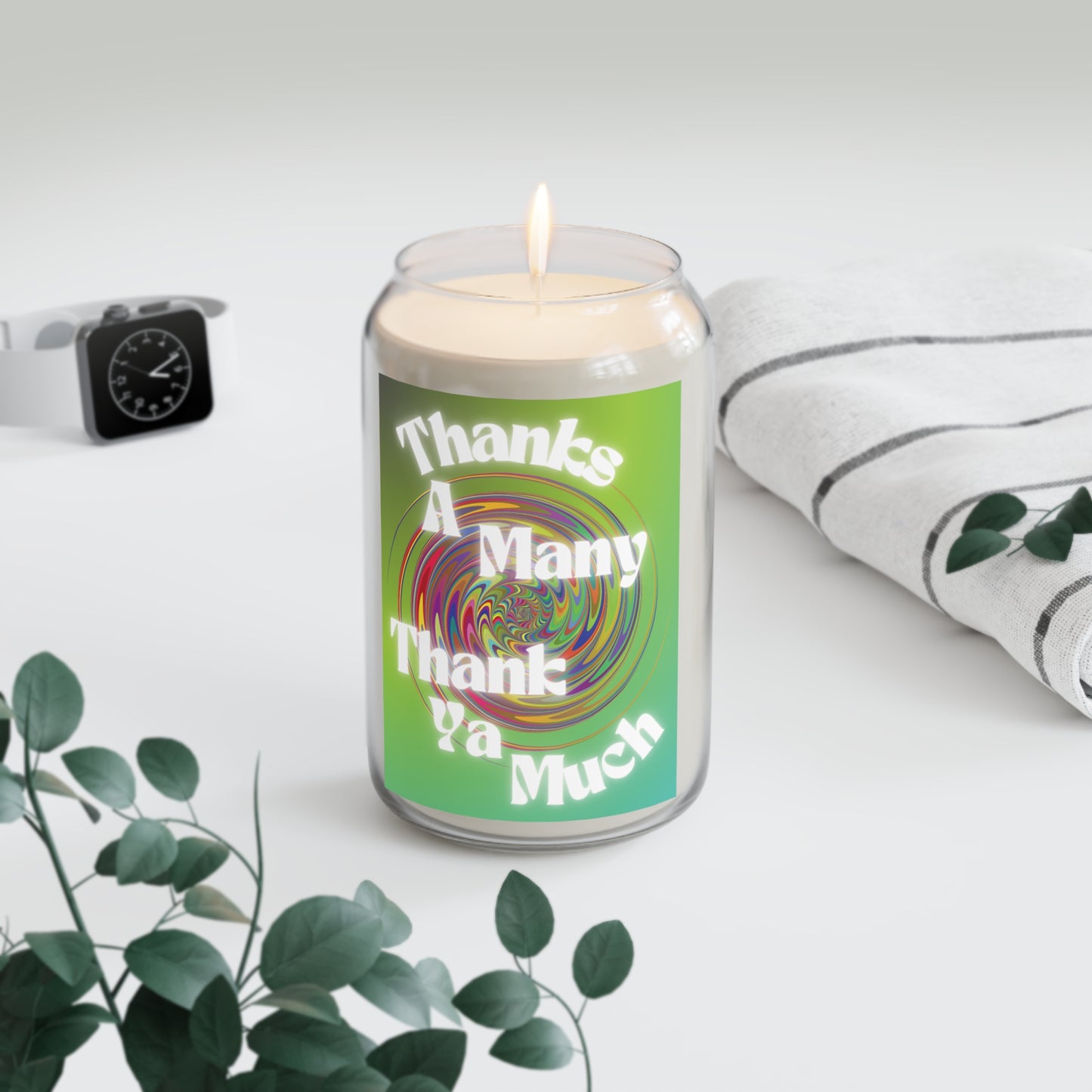 Appreciation Candle, Thanks A Many Thank Ya Much