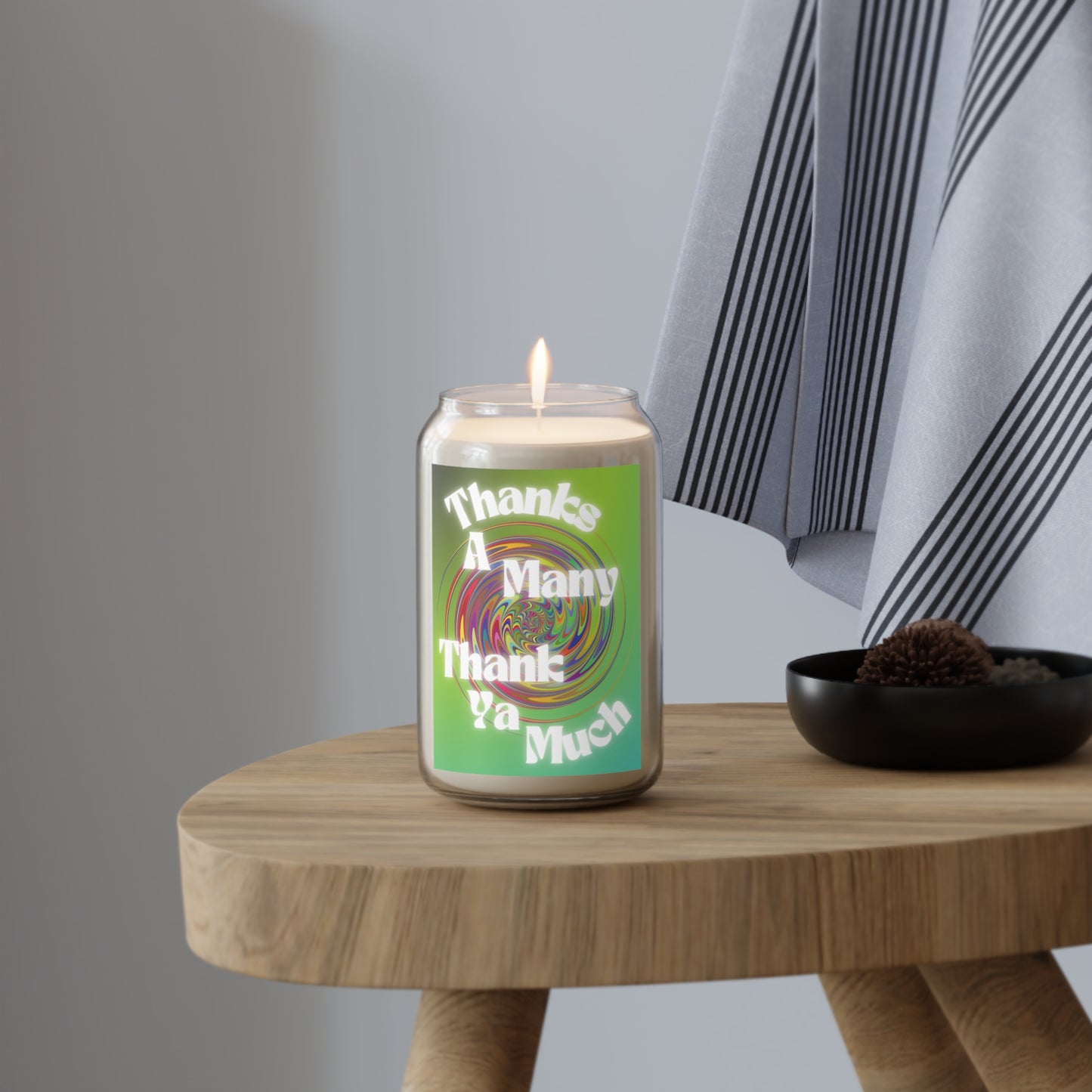 Appreciation Candle, Thanks A Many Thank Ya Much