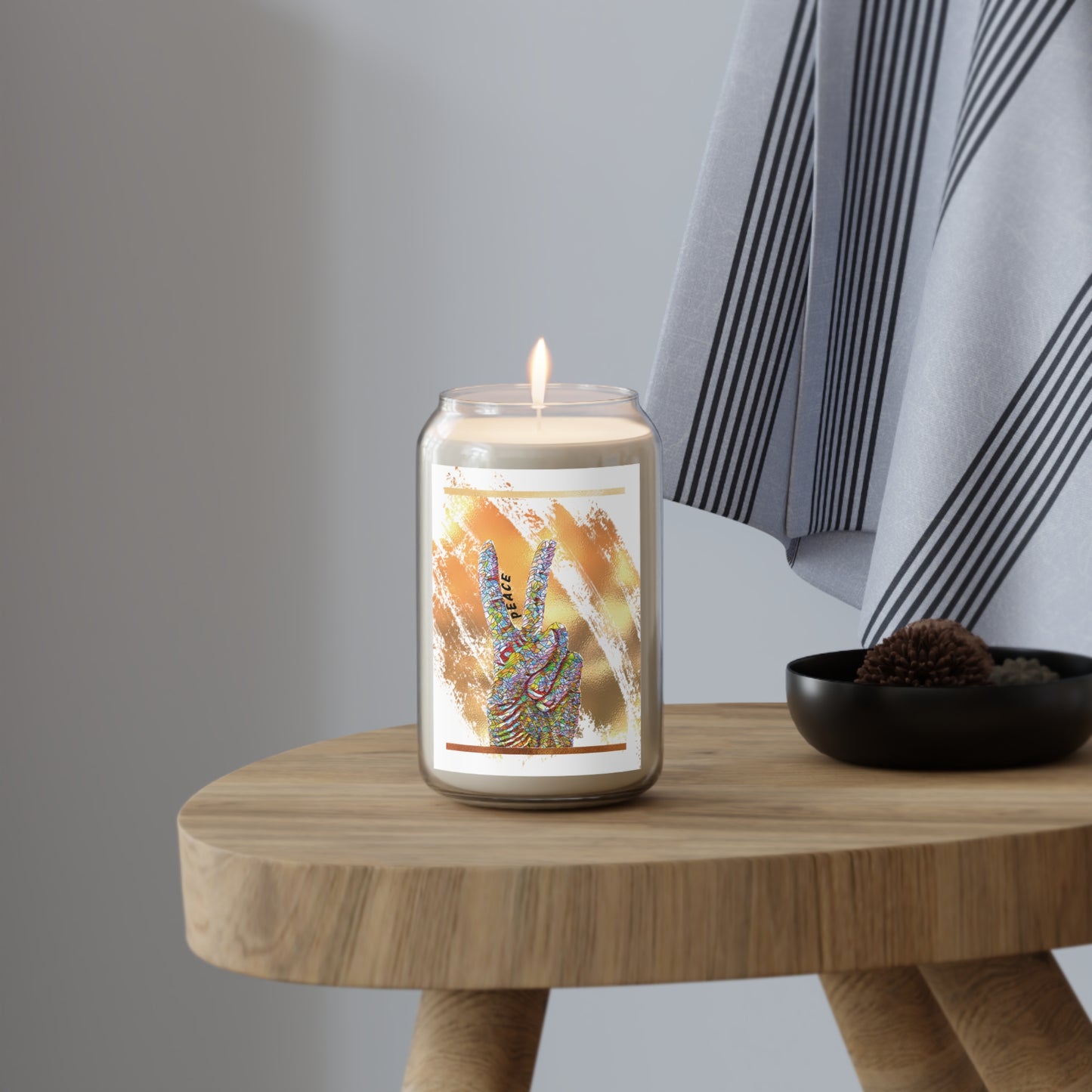Vela perfumada, paz