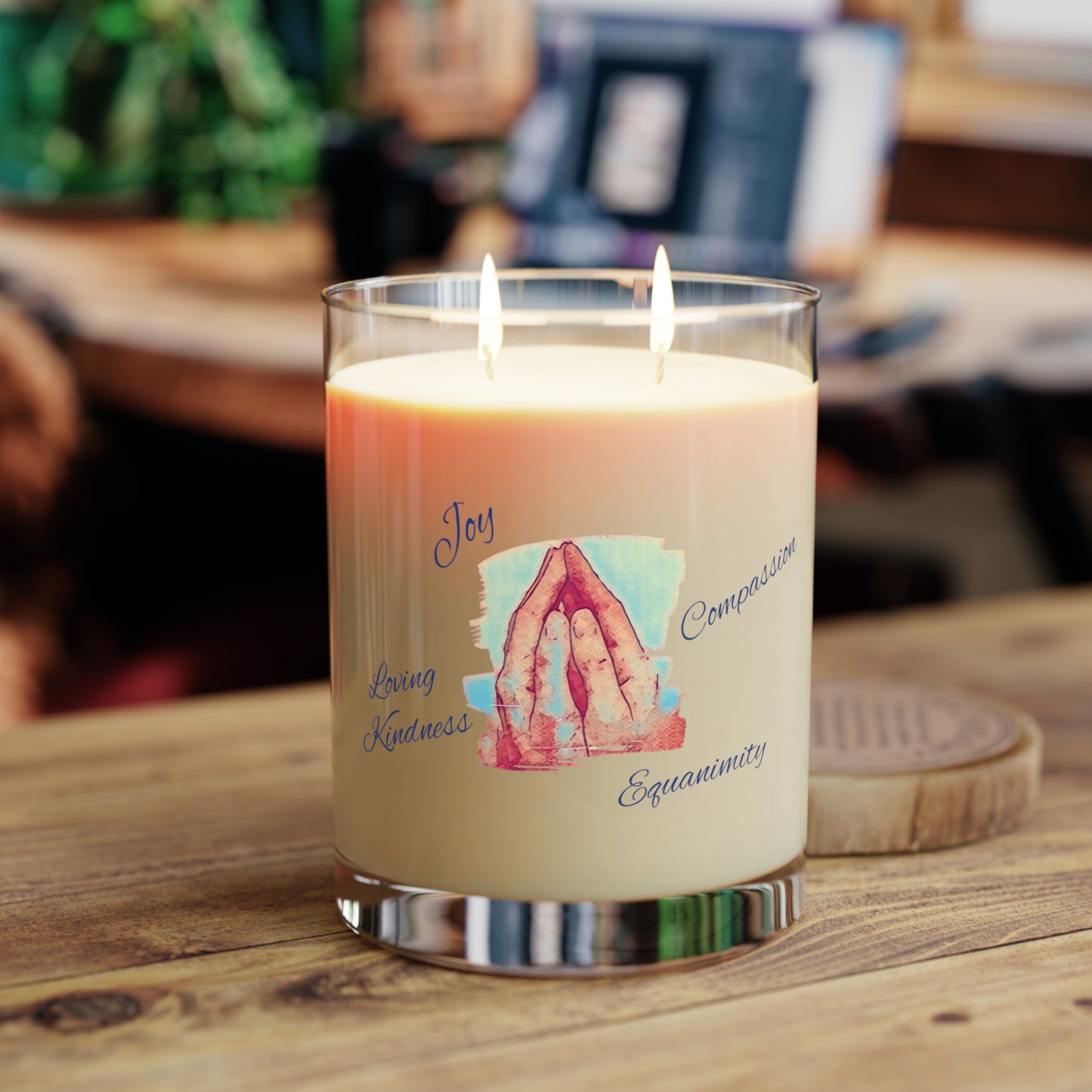 Buddhist Immeasurables Candle, Compassion Joy Loving Kindness Equanimity