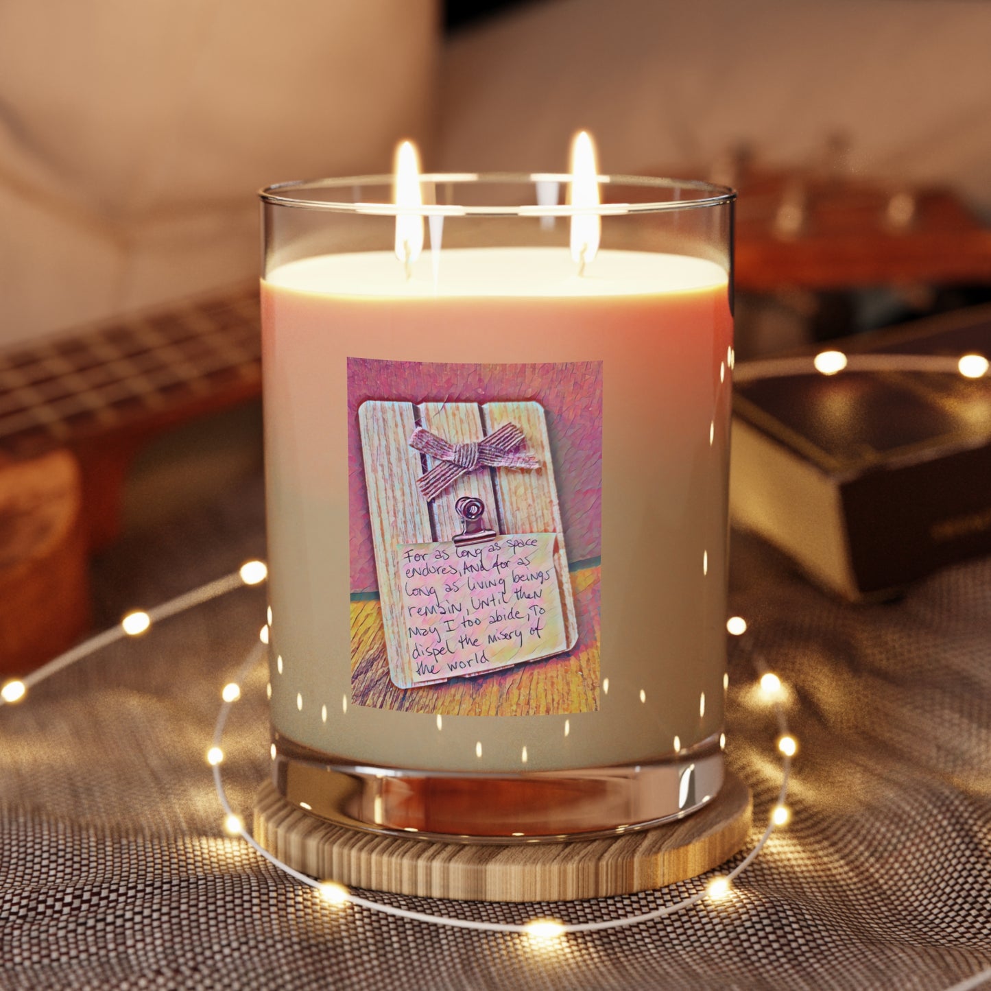 Buddhist Philosophy Candle, Shantideva Prayer