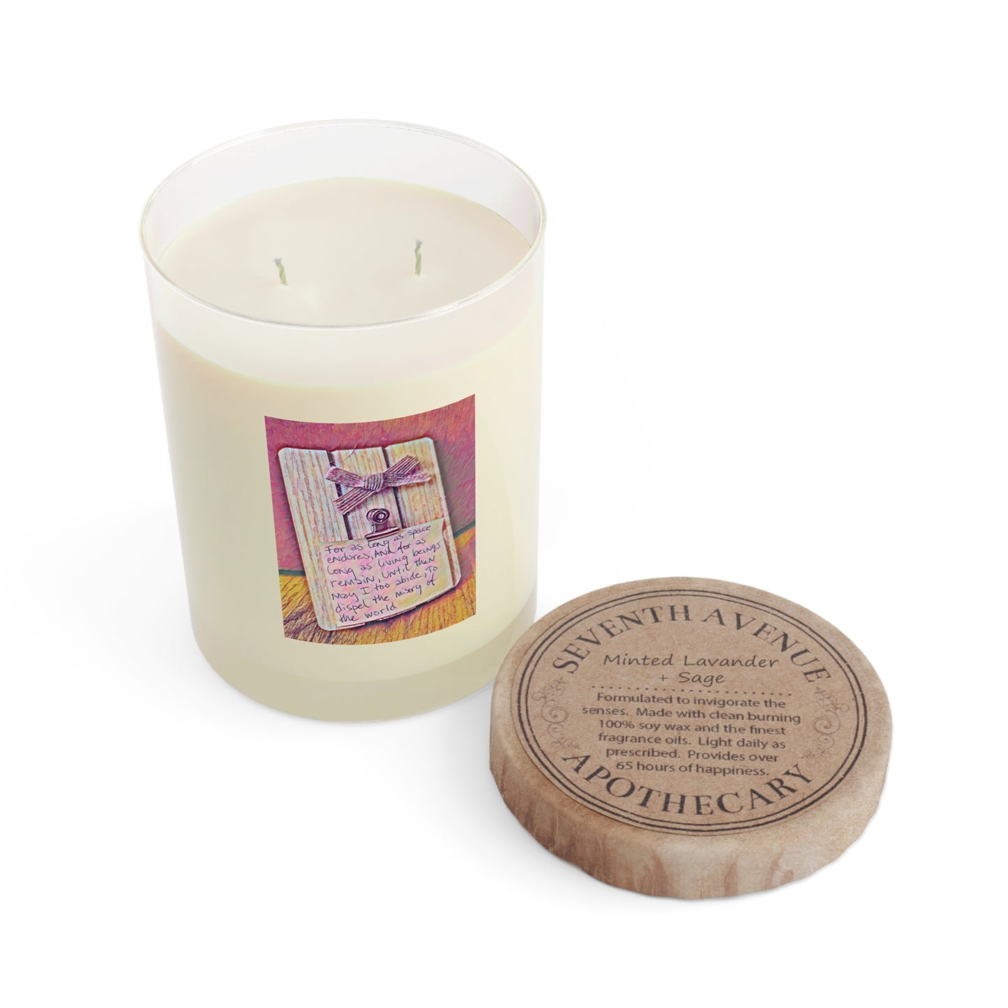 Buddhist Philosophy Candle, Shantideva Prayer