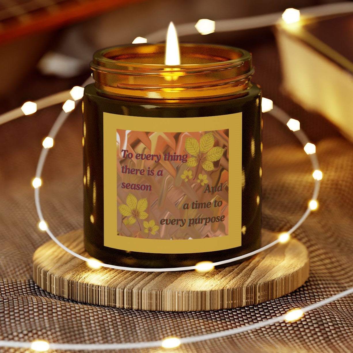 KJV Wisdom Candle, To Everything There Is A Season Verse