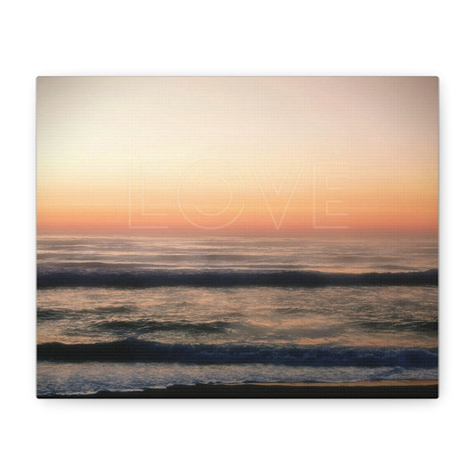 Dreamy Beach Sunset Canvas, LOVE