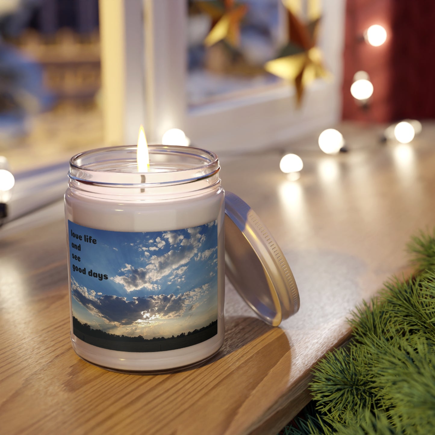 Mindfulness Wisdom Candle, Love Life See Good Days