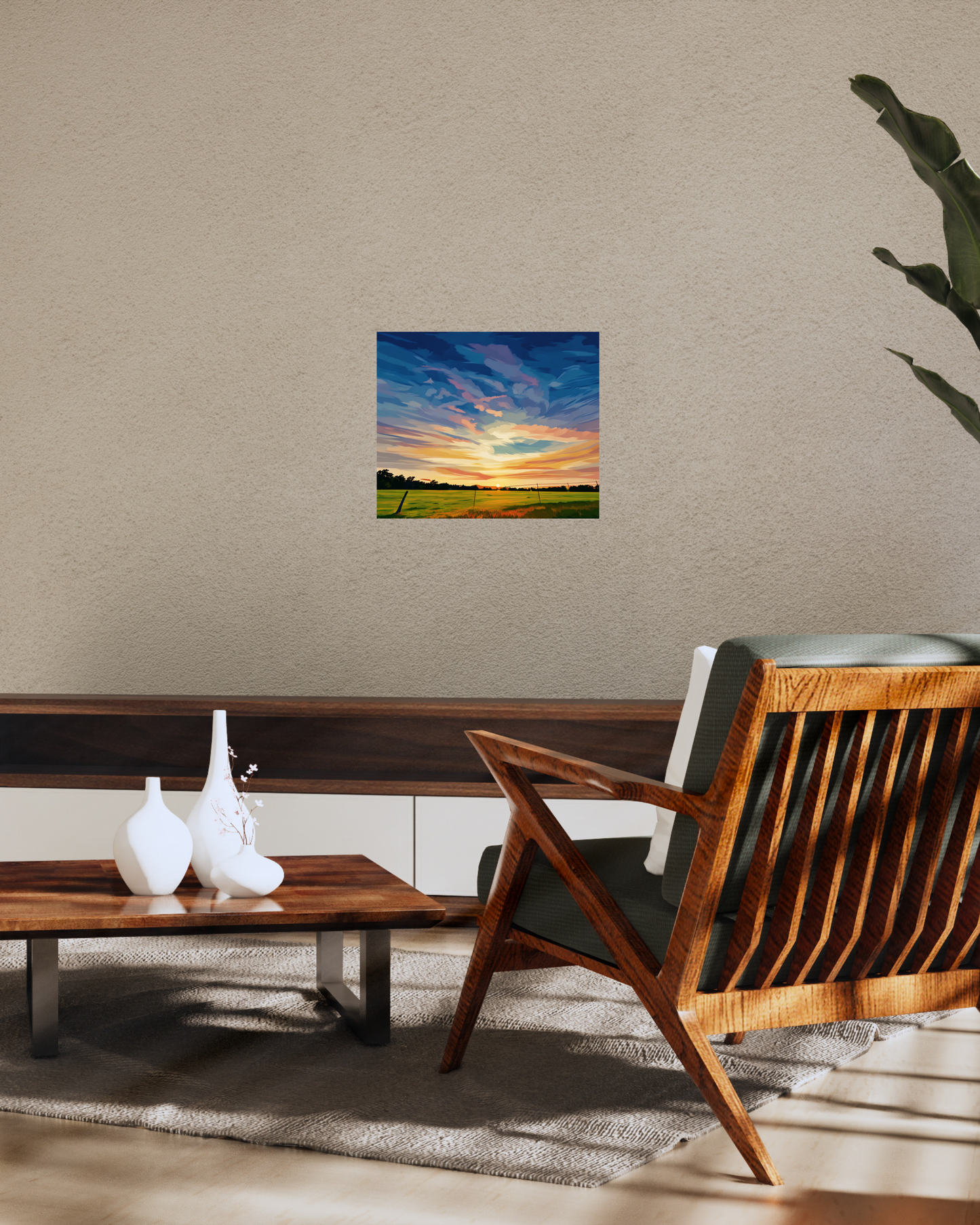 Golden Hour Sunset, Matte Canvas Print