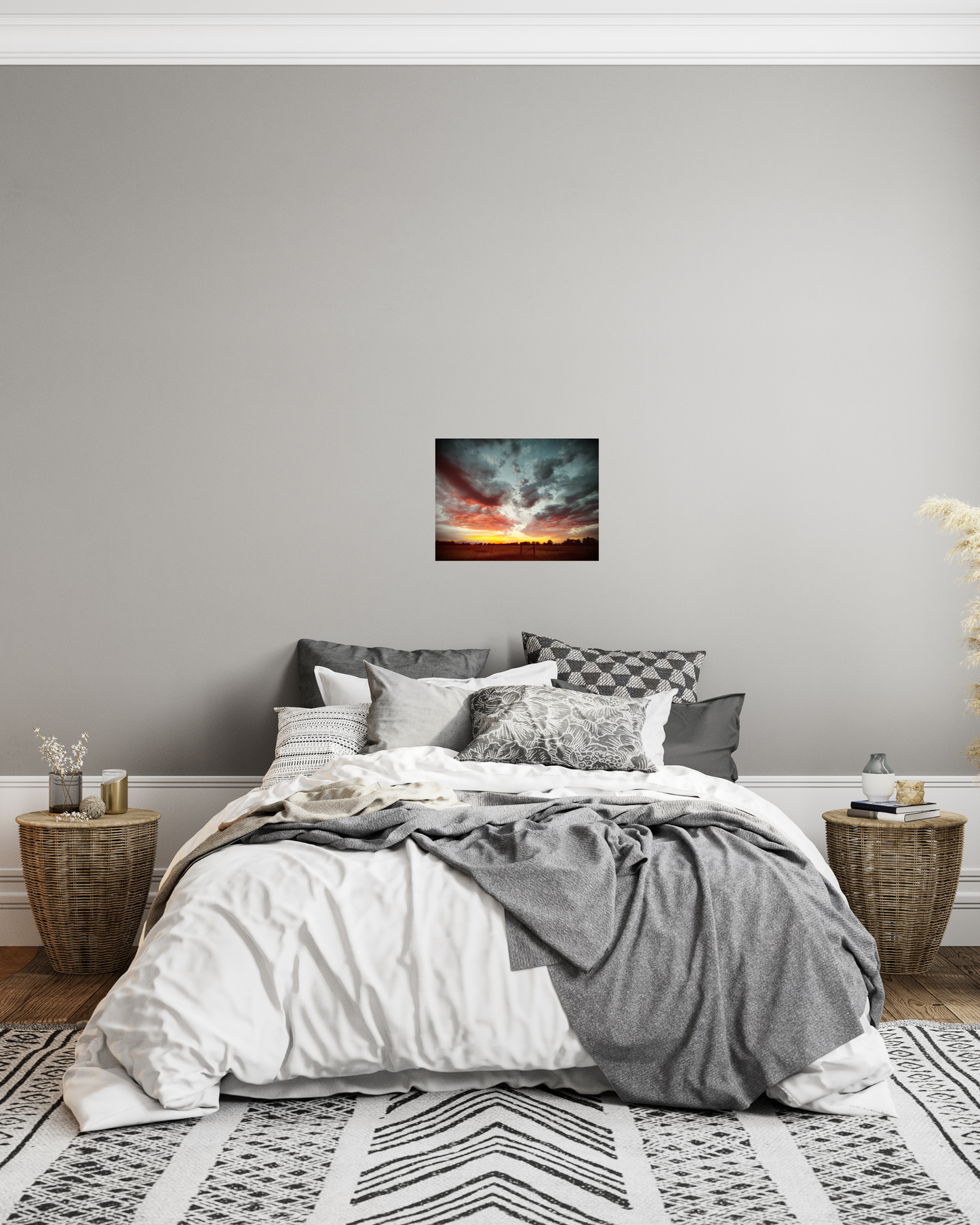Cloudscape Drama, Sunset Landscape Art