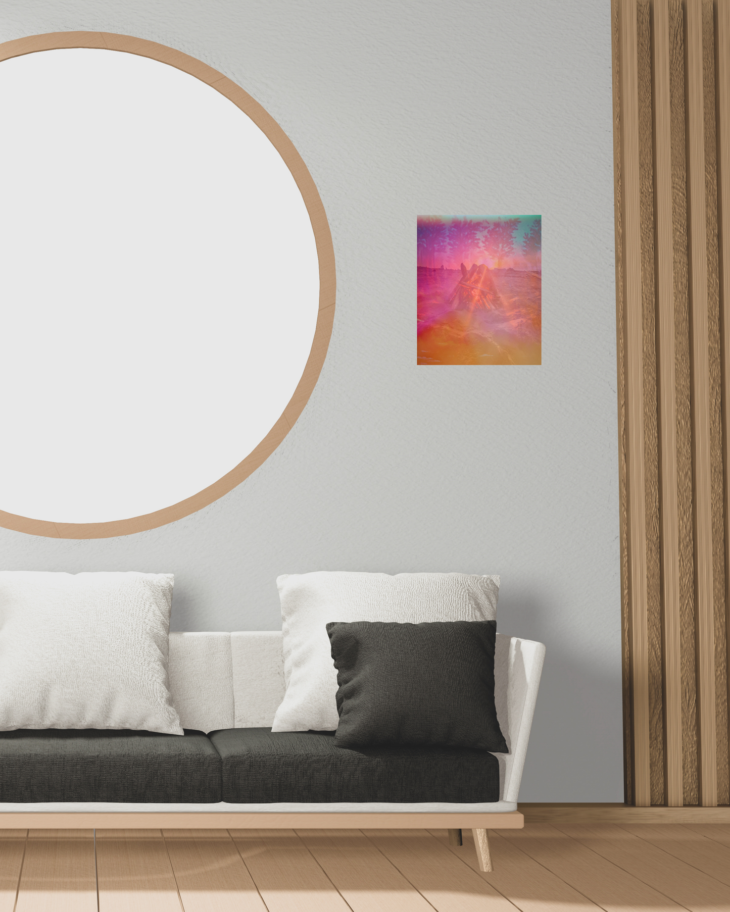Colorful Mixed Media, Fire Canvas