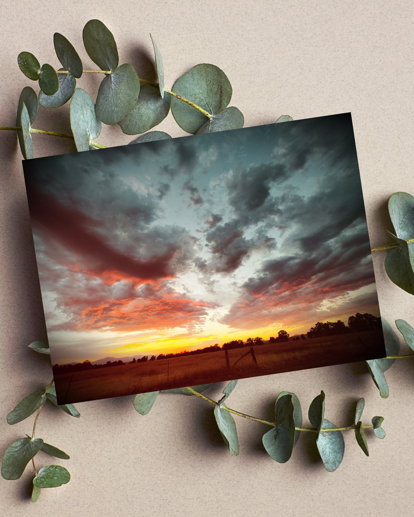 Cloudscape Drama, Sunset Landscape Art