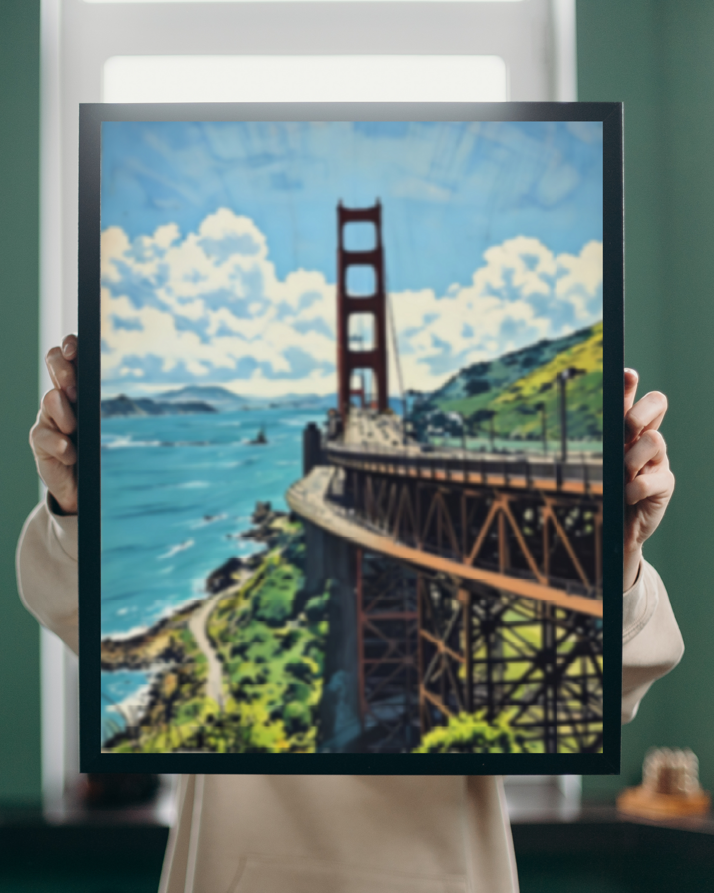 Golden Gate Bridge Canvas, 8x10"