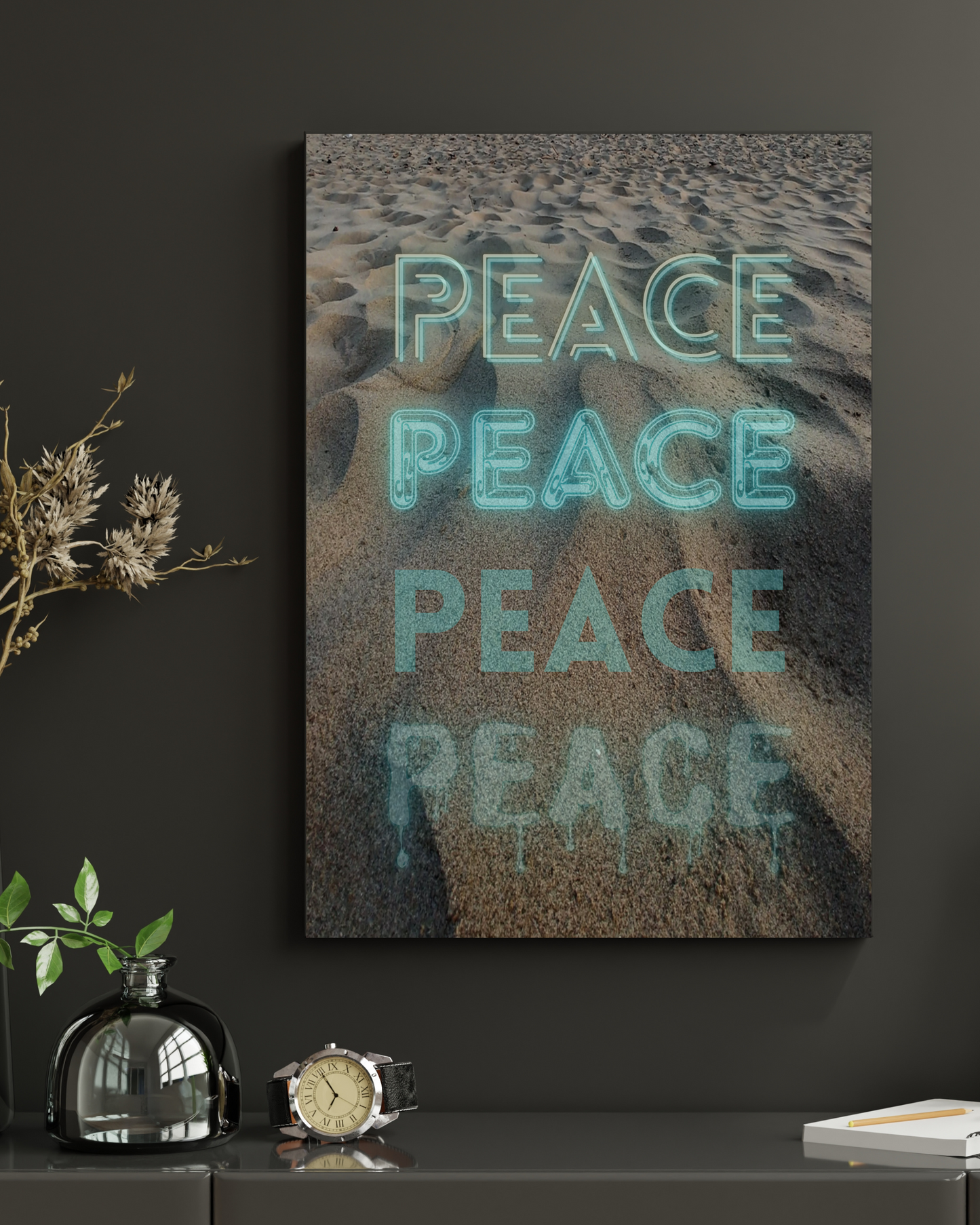 Tranquil Peace Canvas Art, Sand Print
